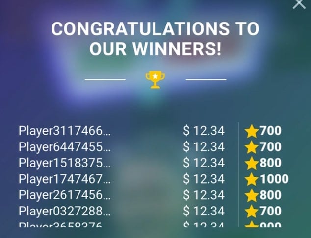 live trivia winners