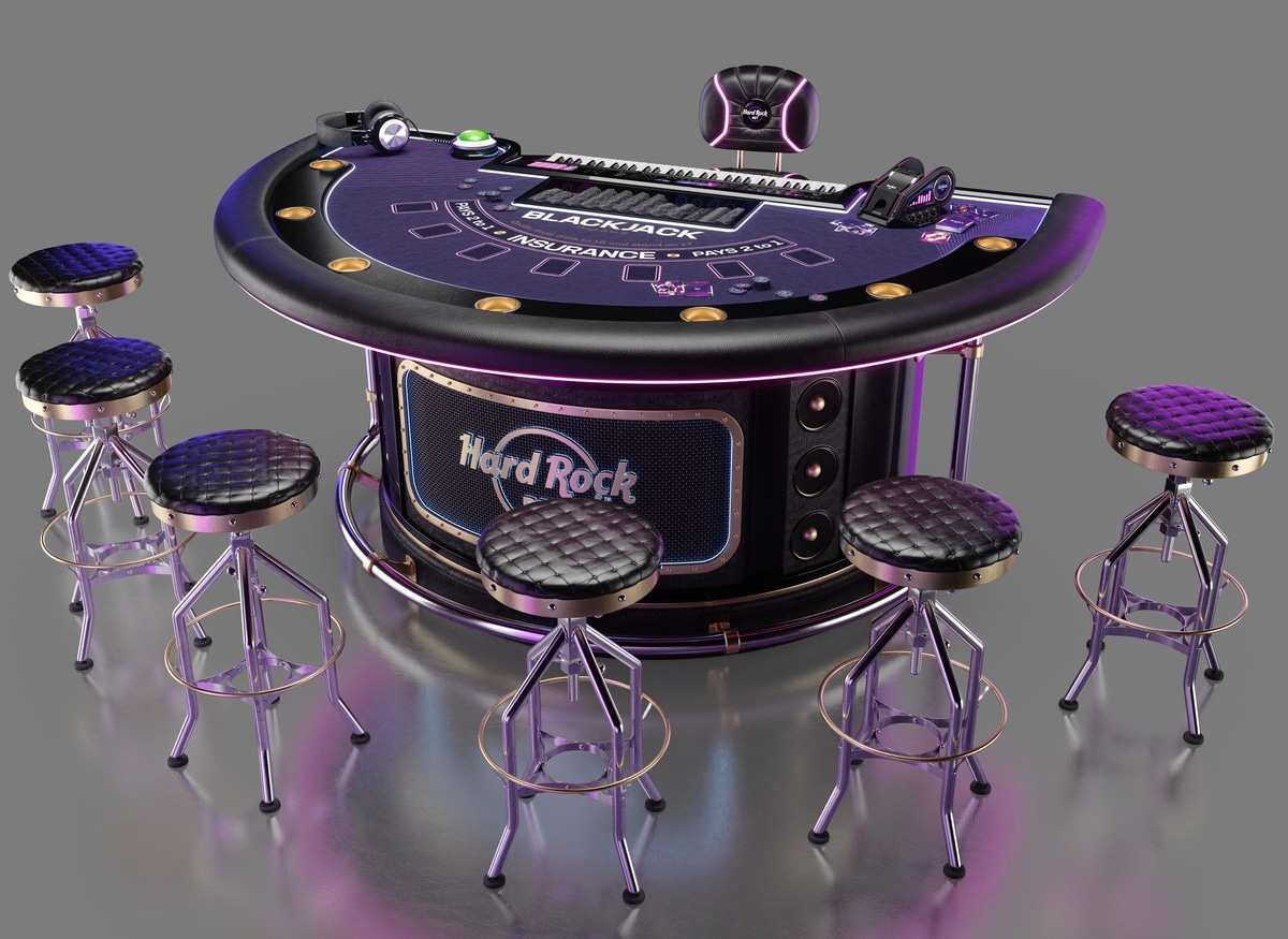 Blackjack table front view Hard Rock